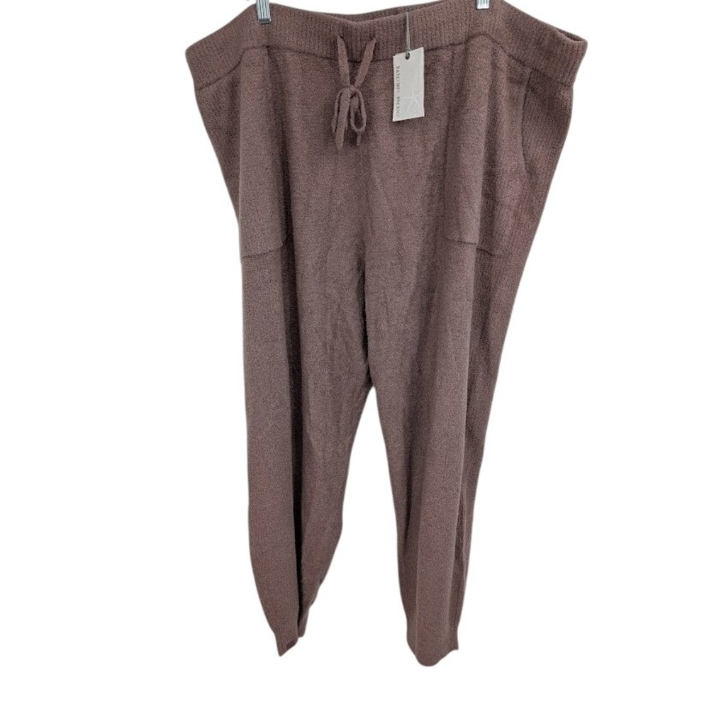 Barefoot Dreams Women's NWT‎ Cozy Chic Lite Rib Blocked Pant Purple Dusk 3X